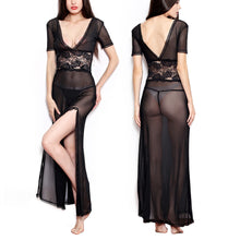 women sleepwear temptation lingerie transparent lace costume perspective robe sexy club erotique dress sexy nuisette porn outfit J4U66