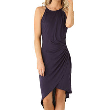Women Sling Bodycon Dress Casual O-Neck Clothing Sexy Solid Tank Dresses J4U66