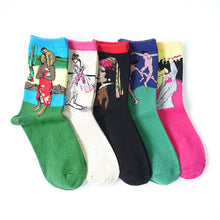 Women Socks Van ogh Mural Art Harajuku Street Graffiti Lovely Cotton Socks 19 Patterns  J4U66