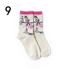 Women Socks Van ogh Mural Art Harajuku Street Graffiti Lovely Cotton Socks 19 Patterns  J4U66