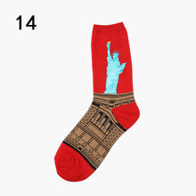 Women Socks Van ogh Mural Art Harajuku Street Graffiti Lovely Cotton Socks 19 Patterns  J4U66