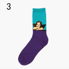 Women Socks Van ogh Mural Art Harajuku Street Graffiti Lovely Cotton Socks 19 Patterns  J4U66