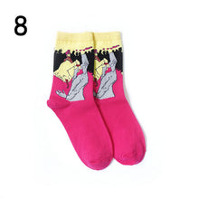 Women Socks Van ogh Mural Art Harajuku Street Graffiti Lovely Cotton Socks 19 Patterns  J4U66