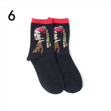 Women Socks Van ogh Mural Art Harajuku Street Graffiti Lovely Cotton Socks 19 Patterns  J4U66