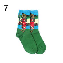 Women Socks Van ogh Mural Art Harajuku Street Graffiti Lovely Cotton Socks 19 Patterns  J4U66