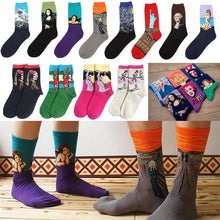 Women Socks Van ogh Mural Art Harajuku Street Graffiti Lovely Cotton Socks 19 Patterns  J4U66