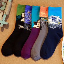 Women Socks Van ogh Mural Art Harajuku Street Graffiti Lovely Cotton Socks 19 Patterns  J4U66