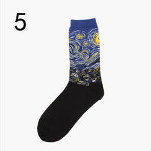 Women Socks Van ogh Mural Art Harajuku Street Graffiti Lovely Cotton Socks 19 Patterns  J4U66