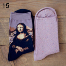 Women Socks Van ogh Mural Art Harajuku Street Graffiti Lovely Cotton Socks 19 Patterns  J4U66
