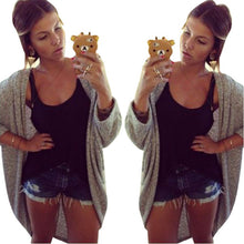 Soft Casual Oversized Bat Sleeve Sweater Coat Polyamide Cardigan Jacket P16 J4U66