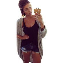 Soft Casual Oversized Bat Sleeve Sweater Coat Polyamide Cardigan Jacket P16 J4U66