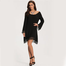 Women Soft Tassel Boho Long Sleeve Loose Dress Casual Jumper Party Mini Dresses J4U66