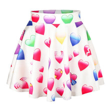 3D Printed Short Mini High Waist Skirt Flared Pleated Skirts Womens 18 Colors 1PY J4U66