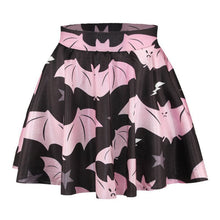 3D Printed Short Mini High Waist Skirt Flared Pleated Skirts Womens 18 Colors 1PY J4U66