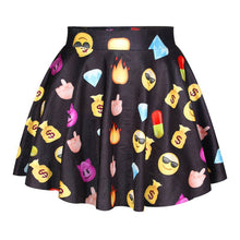 3D Printed Short Mini High Waist Skirt Flared Pleated Skirts Womens 18 Colors 1PY J4U66