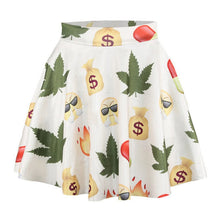 3D Printed Short Mini High Waist Skirt Flared Pleated Skirts Womens 18 Colors 1PY J4U66