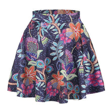 3D Printed Short Mini High Waist Skirt Flared Pleated Skirts Womens 18 Colors 1PY J4U66