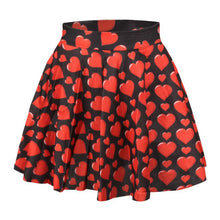 3D Printed Short Mini High Waist Skirt Flared Pleated Skirts Womens 18 Colors 1PY J4U66