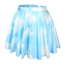 3D Printed Short Mini High Waist Skirt Flared Pleated Skirts Womens 18 Colors 1PY J4U66