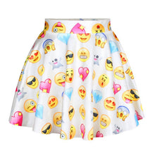 women 3d printed short mini high waist skirt flared pleated skirts womens J4U66