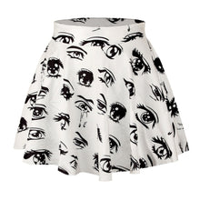 women 3d printed short mini high waist skirt flared pleated skirts womens J4U66