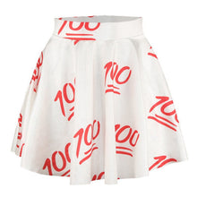 3D Printed Short Mini High Waist Skirt Flared Pleated Skirts Womens 18 Colors 1PY J4U66