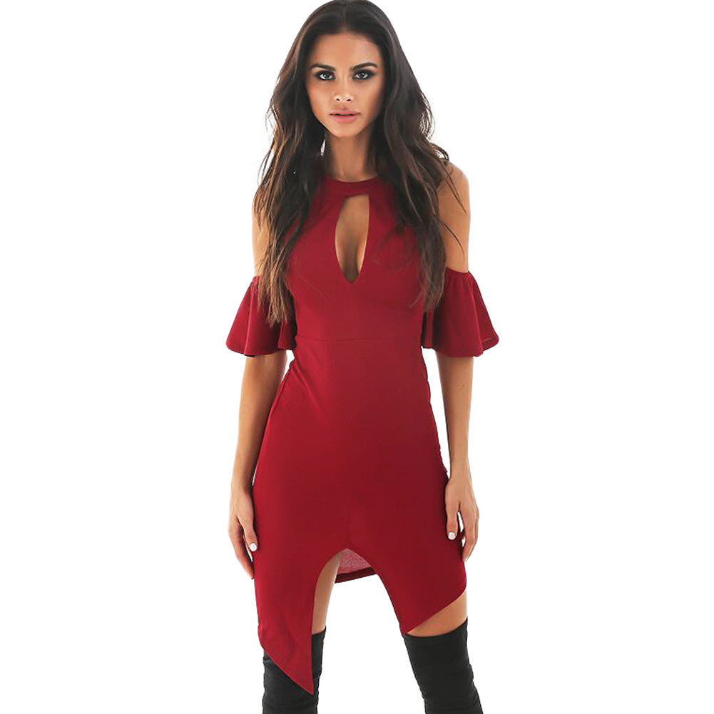 women back zippercut out slim elegant dress business office lady formal pencil dress solid sexy bodycon party dress J4U66