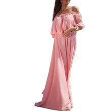 Women Beach Dresses Boho Evening Party Off Shoulder Long Maxi Dress Vestidos J4U66