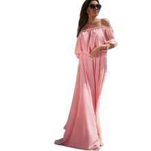 Women Beach Dresses Boho Evening Party Off Shoulder Long Maxi Dress Vestidos J4U66