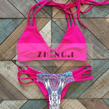women bikini sets sexy low waist print swimming suit push up padded bra swimwear strappy beachwear swimsuit n0zn10 J4U66