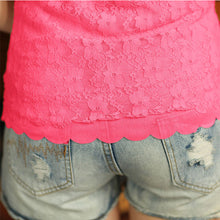 women camisole exquisite sexy lace tank top overlay sleeveless wave double t-shirts blusas femininas harajuku J4U66