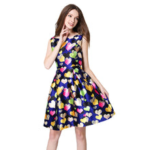 women dress sweetheart print o neck sleeveless sexy dress back zipper lining a line elegant dress J4U66