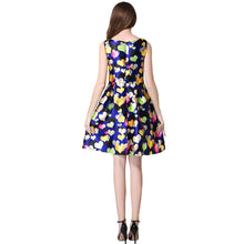 women dress sweetheart print o neck sleeveless sexy dress back zipper lining a line elegant dress J4U66