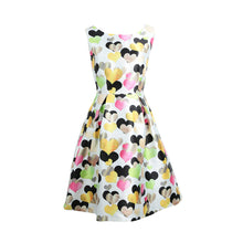 women dress sweetheart print o neck sleeveless sexy dress back zipper lining a line elegant dress J4U66