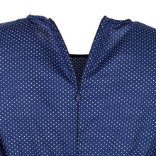 women dresses casual short sleeve o neck blue a line polka dot dress with sashes womens clothing plus size J4U66