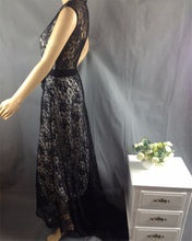 women formal party long maxi dress lace floral gown dresses white black J4U66