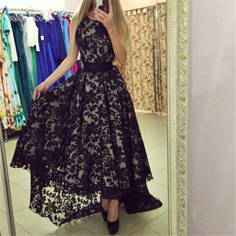 Formal Party Long Maxi Dress Lace Floral Gown Dresses White Black J4U66