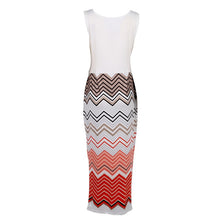 Women Long Dress BOHO Party Dress Beach Dress Lady Striped Maxi Sundress J4U66