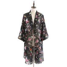 Women Shirt Chiffon Kimono Cardigan Floral Printed Shawl Blouse Tops J4U66