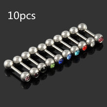 Women Surgical Stainless Steel Tongue Piercing Multi Functional Barbell Bars Rings Body Piercing Jewelry Mixed Color J4U66