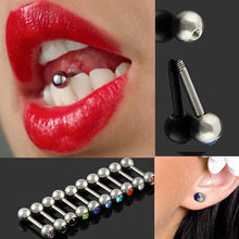 Women Surgical Stainless Steel Tongue Piercing Multi Functional Barbell Bars Rings Body Piercing Jewelry Mixed Color J4U66