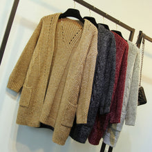 Women Sweater Jumper Coat Jacket Knitted Knitwear Outerwear Lady Warm Cardigan J4U66