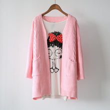 Women Sweater Jumper Coat Jacket Knitted Knitwear Outerwear Lady Warm Cardigan J4U66