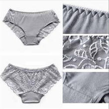 Women Underwear Bamboo Fiber Candy Color Sexy Lace Panties Lingeries See Through Underpants Briefs Girls One Size J4U66