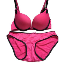 women underwire bra knicker girl 2pcs bra set padded underwear brassiere bikini J4U66