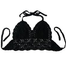 women vintage crochet crop tops camisole camis sexy deep v neck hollow out knitted tank tops tees bra boho beach bralette J4U66
