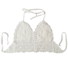 women vintage crochet crop tops camisole camis sexy deep v neck hollow out knitted tank tops tees bra boho beach bralette J4U66