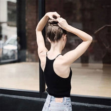 Women Vintage Sexy Crochet Crop Top Spaghetti Strap Halter Camisole Vest knitted top Bikini Bralette vest women Crop Tops J4U66