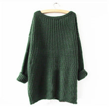 Women Warm Casual Round Neck Long Sleeve Knitted Sweater Loose Knitwear Pullovers J4U66