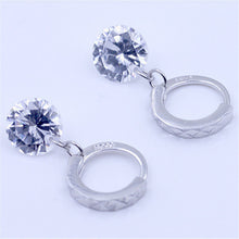 Women Water drop teardrop Earring Crystal zircon eardrop ear pendant gift long imitation diamond Stud Earrings J4U66